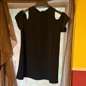 HeartSoul Black Short Sleeve Shirt with Cut-Out Shoulders